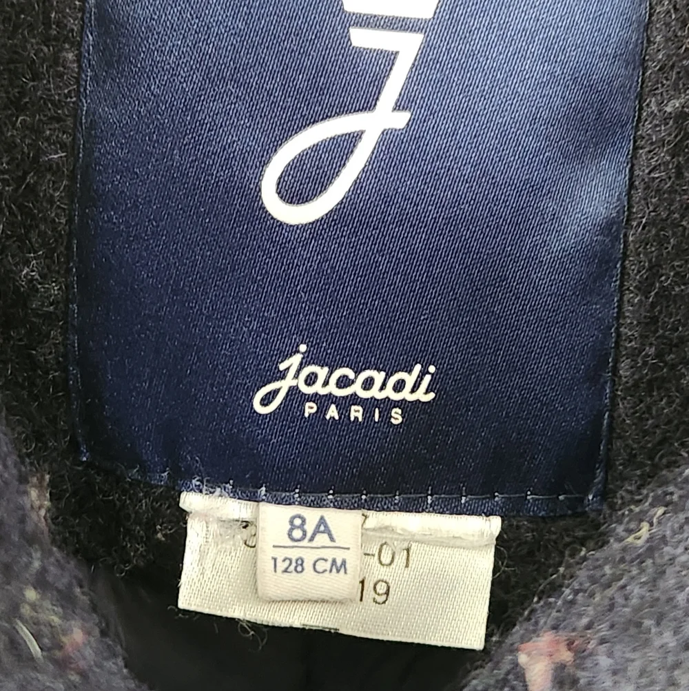Jacadi Paris Girls Navy Blue Coat Jacket Wool Insulated‎ Size 8A